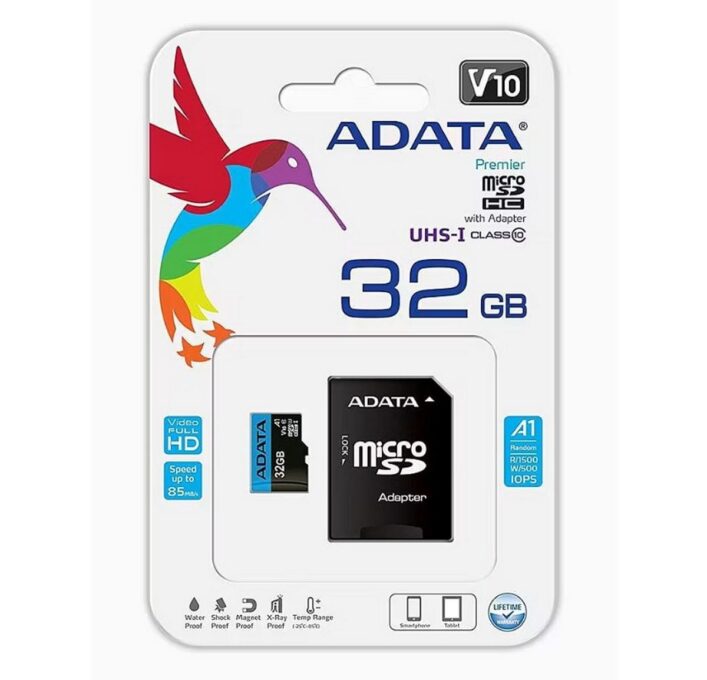 Card microSD 32GB, clasa 10 UHS-I, pana la 100/25MB/s, ADATA AUSDH32GUICL10A1-RA1 1 Card microSD 32GB, clasa 10 UHS-I, pana la 100/25MB/s, ADATA AUSDH32GUICL10A1-RA1