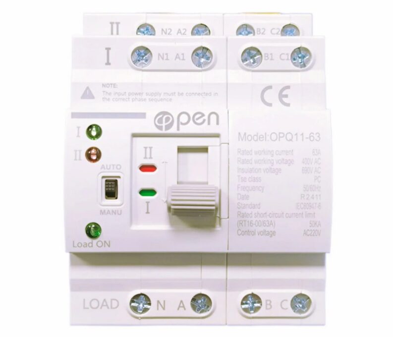Comutator automat Trifazat ATS, 63A, 400V, 4 poli, montare sina DIN, Safer ATS 63A - 4P 1 Comutator automat Trifazat ATS, 63A, 400V, 4 poli, montare sina DIN, Safer ATS 63A - 4P