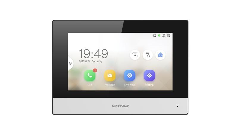 Monitor videointerfon TCP/IP, Wi-Fi, 2 fire, ecran 7 inch, touch screen, microfon, difuzor, Hikvision DS-KH6320Y-WTE2 1 Monitor videointerfon TCP/IP, Wi-Fi, 2 fire, ecran 7 inch, touch screen, microfon, difuzor, Hikvision DS-KH6320Y-WTE2