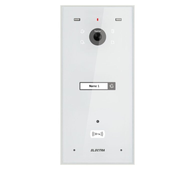 Post exterior videointerfon, 1 familie, alb, montaj ingropat, Electra VPH.01F03.ELWTL