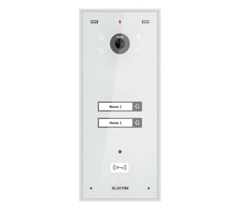 Post exterior videointerfon, 2 familii, alb, montaj aparent, Electra VPH.02S03.ELWTL
