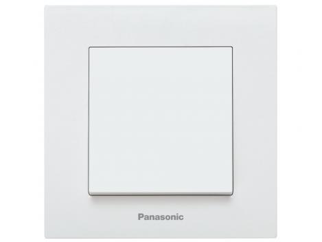 Intrerupator simplu alb normal/deschis cu montaj incastrat, IP 20, Karre Plus Panasonic P-KP1 1 Intrerupator simplu alb normal/deschis cu montaj incastrat, IP 20, Karre Plus Panasonic P-KP1