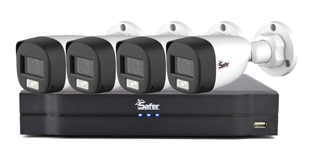 Sistem de supraveghere SIMPLU, 4 camere exterior FULL HD, 2.8mm, DVR 4 canale, fara accesorii, KIT-2ESAF2(C)
