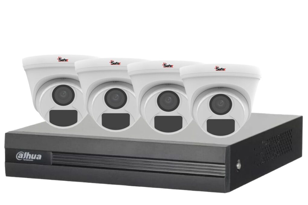 Kit de supraveghere, 4 camere interior 2MP Full HD, 2.8mm, IR 20 metri si DVR 4 canale, Dahua KIT-4X-2MPD28IR20