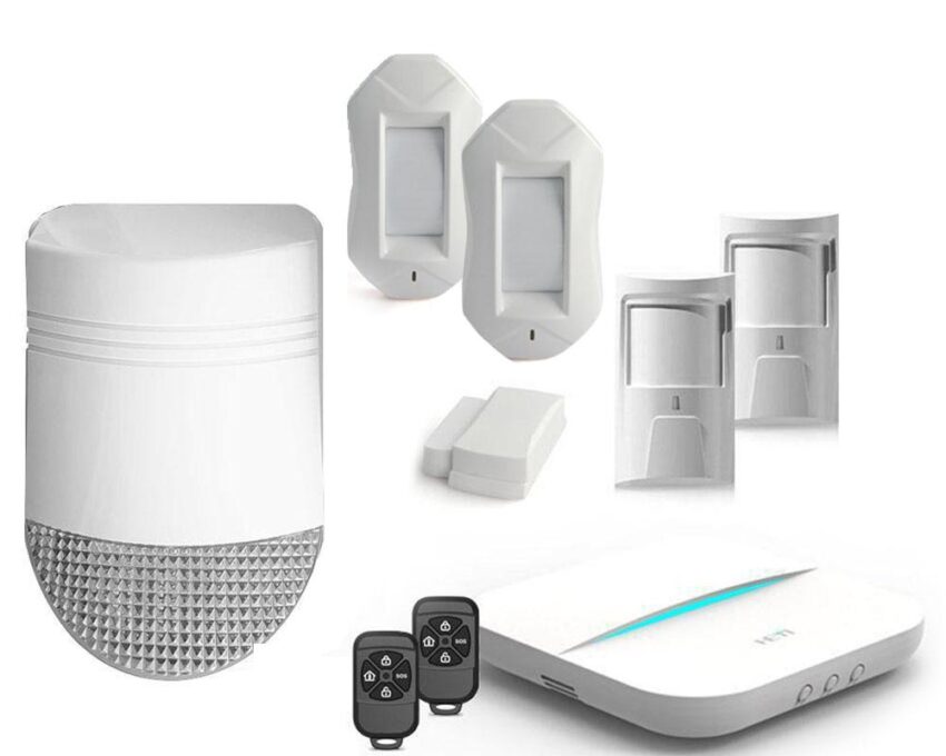 Kit alarma wireless GSM/IP, Wi-Fi, 5 zone cu sirena de exterior HY-W20-5Z 1 Kit alarma wireless GSM/IP, Wi-Fi, 5 zone cu sirena de exterior HY-W20-5Z