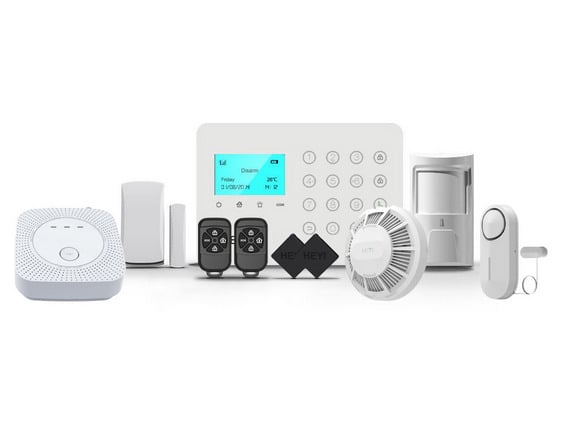 Kit sistem de alarma Wireless GSM, 2 zone, 1x detector gaz, 1x detector fum si temperatura, 1x detector inundatii, KIT-HEYI-H7-DDD 1 Kit sistem de alarma Wireless GSM, 2 zone, 1x detector gaz, 1x detector fum si temperatura, 1x detector inundatii, KIT-HEYI-H7-DDD