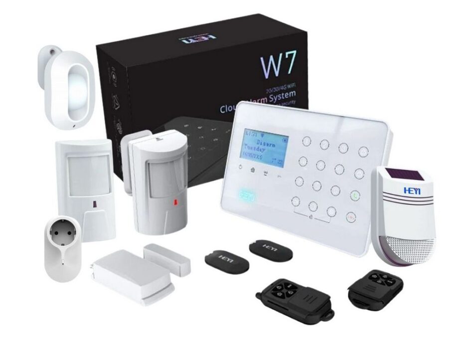 Kit sistem alarma wireless antiefractie Heyi, GSM, Wi-Fi, 2 zone, priza, detector si senzor miscare, sirena exterior, KIT HY-W7-03 1 Kit sistem alarma wireless antiefractie Heyi, GSM, Wi-Fi, 2 zone, priza, detector si senzor miscare, sirena exterior, KIT HY-W7-03