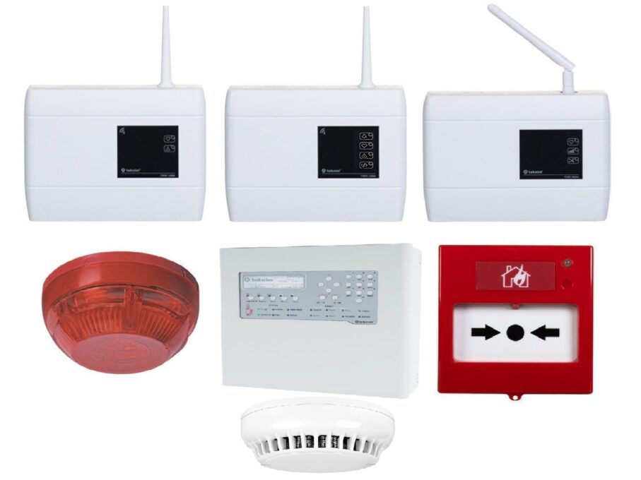 Kit centrala detectie incendiu adresabila cu modul de comunicare, detector fum, repetor, buton si sirena wireless, Teknim KIT-TFP2212-TXM0508-ACC 1 Kit centrala detectie incendiu adresabila cu modul de comunicare, detector fum, repetor, buton si sirena wireless, Teknim KIT-TFP2212-TXM0508-ACC
