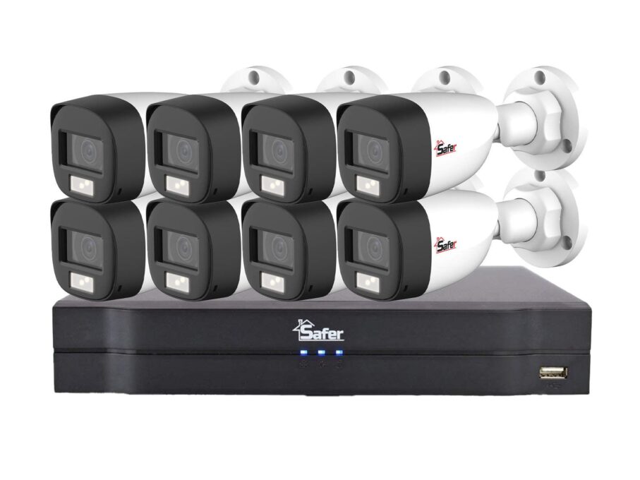 Kit supraveghere video, DVR cu 8 camere tip bullet, smart IR 20m, Safer KIT8EXT20IRSAF 1 Kit supraveghere video, DVR cu 8 camere tip bullet, smart IR 20m, Safer KIT8EXT20IRSAF