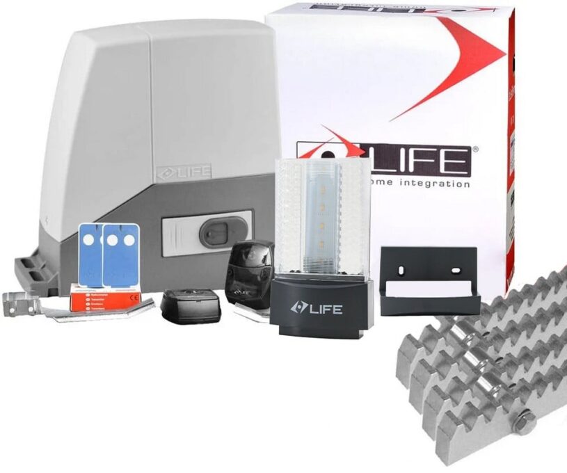 Kit automatizare poarta culisanta 600 Kg LIFE Acer 600 + 4 metri cremaliera, KITACER600 1 Kit automatizare poarta culisanta 600 Kg LIFE Acer 600 + 4 metri cremaliera, KITACER600