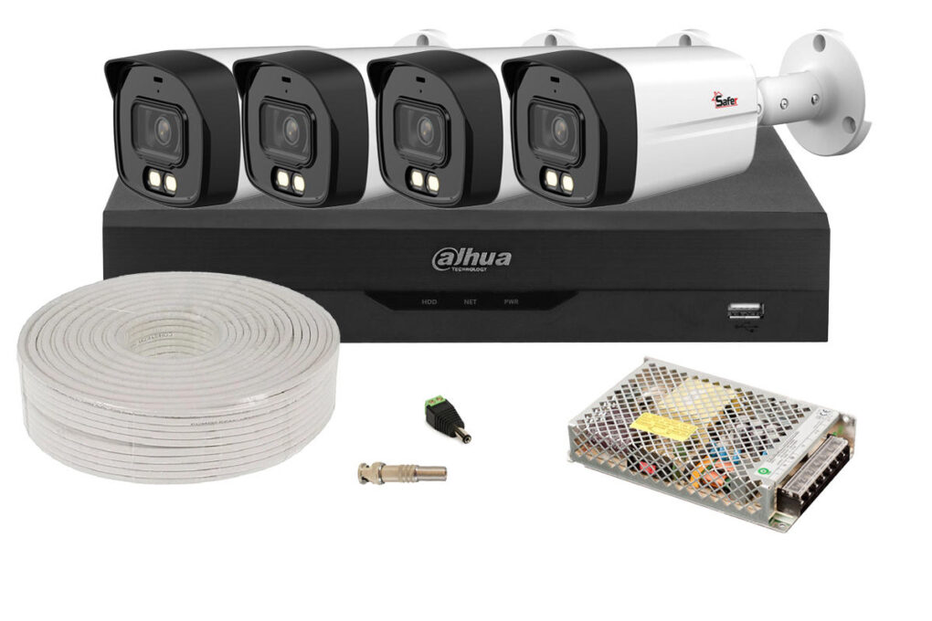 Kit supraveghere video, DVR, 4 camere, 5MP, lentila 2.8mm, IR si LED, accesorii, Dahua, KITDAH5MP40EXTACC 1 Kit supraveghere video, DVR, 4 camere, 5MP, lentila 2.8mm, IR si LED, accesorii, Dahua, KITDAH5MP40EXTACC