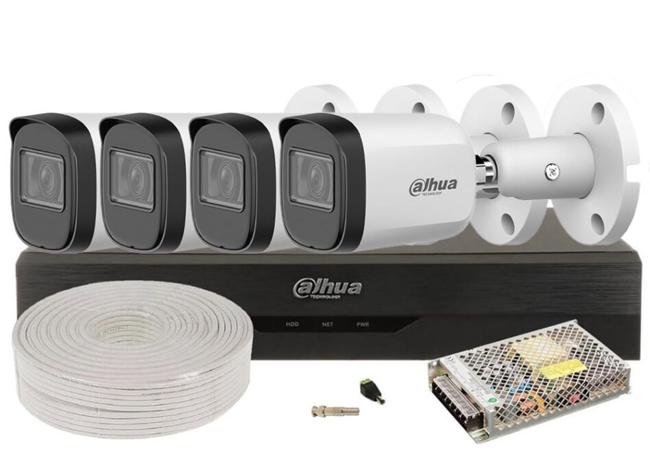 Kit supraveghere 4 camere 2MP Full HD + DVR 4 canale si accesorii, DAHUA, KITDH2MPDAHUA 1 Kit supraveghere 4 camere 2MP Full HD + DVR 4 canale si accesorii, DAHUA, KITDH2MPDAHUA