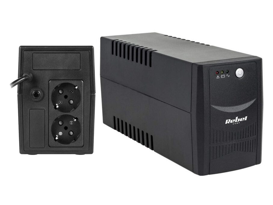 UPS 600VA pentru sisteme de supraveghere, 12V 7Ah, baterie inclusa, Rebel KOM0551