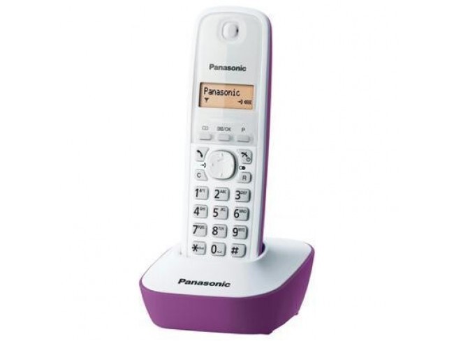Telefon DECT Panasonic alb/violet, KX-TG1611FXF 1 Telefon DECT Panasonic alb/violet, KX-TG1611FXF