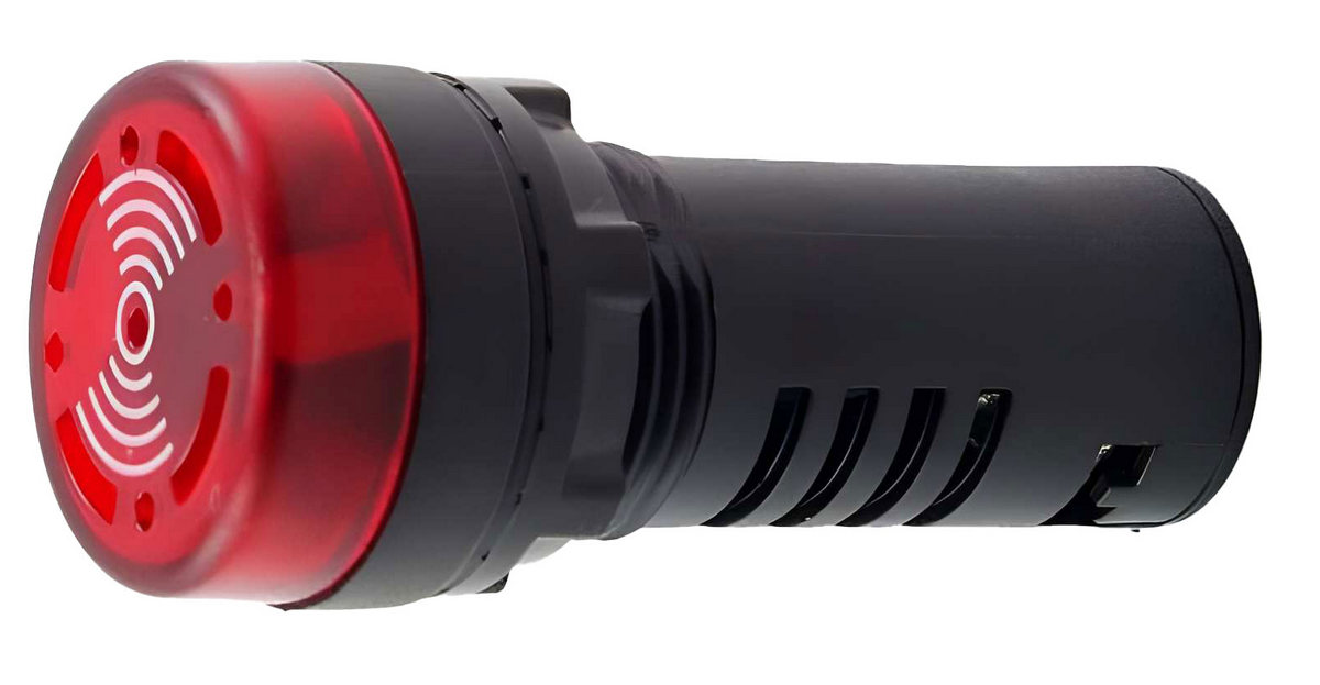 Lampa de semnalizare cu flash si buzzer, 230VAC diametru montaj 22mm, Freder LS-BUZZ-R-D22/230V 1 Lampa de semnalizare cu flash si buzzer, 230VAC diametru montaj 22mm, Freder LS-BUZZ-R-D22/230V