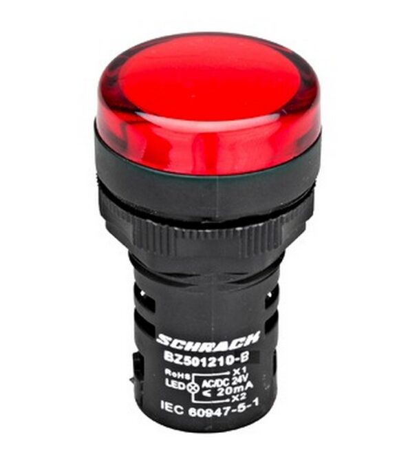 Lampa de semnalizare 24V, LED rosu, monobloc, IP65, Schrack BZ501210-B 1 Lampa de semnalizare 24V, LED rosu, monobloc, IP65, Schrack BZ501210-B