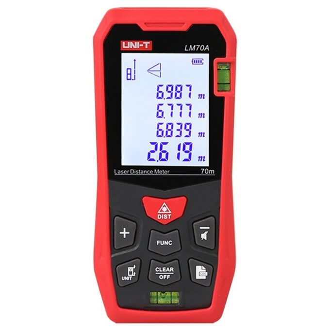 Telemetru digital Uni-T LM70A, display LCD, raza actiune 70m, indicator incarcare baterie 1 Telemetru digital Uni-T LM70A, display LCD, raza actiune 70m, indicator incarcare baterie