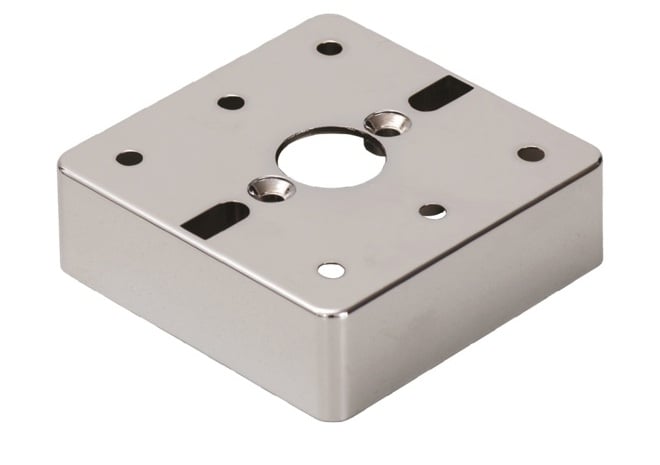 Carcasa metalica montaj aplicat metalic pentru butoane acces, aliaj zinc, finisaj crom, MBB-811C-M 1 Carcasa metalica montaj aplicat metalic pentru butoane acces, aliaj zinc, finisaj crom, MBB-811C-M