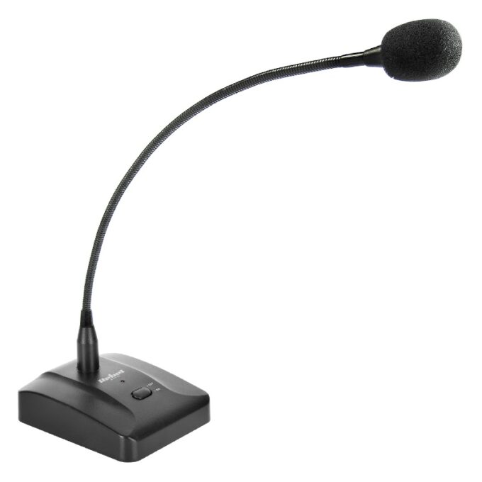 Microfon conferinta cu stativ pentru anunturi MH35A, 2000 Ohmi, 43dB, XLR, negru, Rebel MIK2042