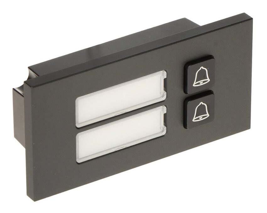 Modul videointerfon Dahua, 2 familii, IP66, IK07, aluminiu, grafit, VTO4202FB-MB2