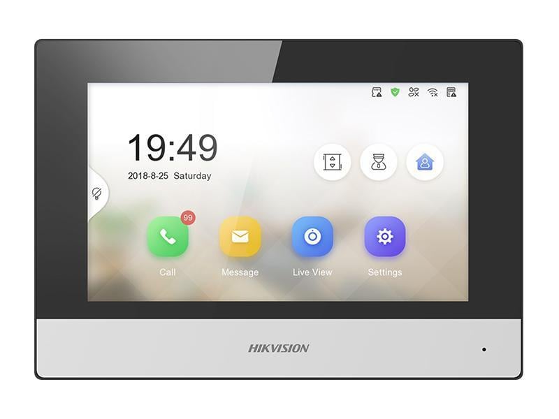 Monitor 7" inch TCP/IP cu Touch Screen Hikvision DS-KH6320-TE1, cablat, 128 Mb memorie, PoE DS-KH6320-TE1 1 Monitor 7" inch TCP/IP cu Touch Screen Hikvision DS-KH6320-TE1, cablat, 128 Mb memorie, PoE DS-KH6320-TE1