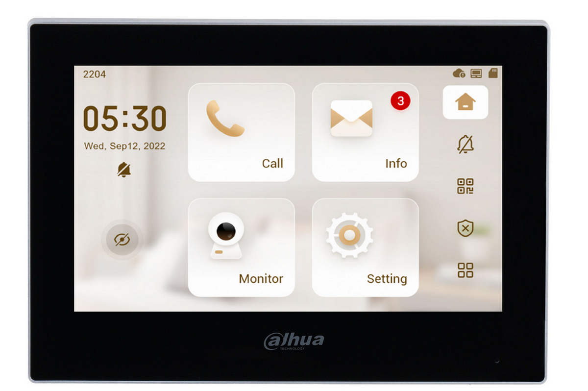 Monitor interior videointerfon IP Dahua VTH2621G-P, aparent, ecran 7 inch TFT, Audio bidirectional, Alarma, PoE, negru 1 Monitor interior videointerfon IP Dahua VTH2621G-P, aparent, ecran 7 inch TFT, Audio bidirectional, Alarma, PoE, negru
