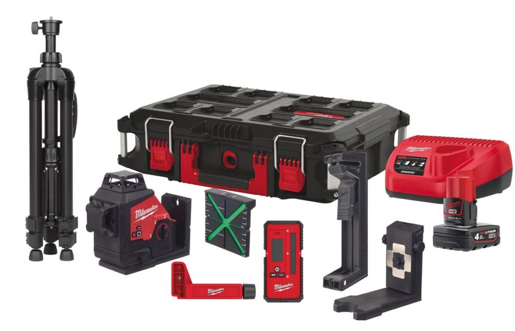 Nivela laser M12 verde 360° cu 3 planuri Milwaukee, acumulator si incarcator incluse, 4933478960 1 Nivela laser M12 verde 360° cu 3 planuri Milwaukee, acumulator si incarcator incluse, 4933478960