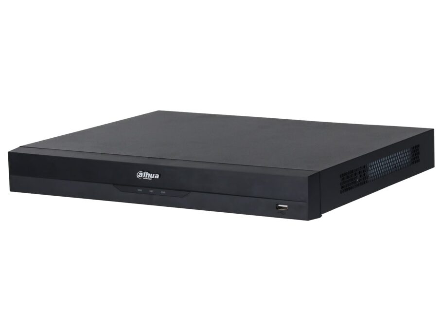 NVR WizSense, 16 canale, 32MP 8K, 384 Mbps, 2x SATA,16x PoE sau ePoE, Recunoastere faciala, ANPR, Dahua NVR5216-16P-EI
