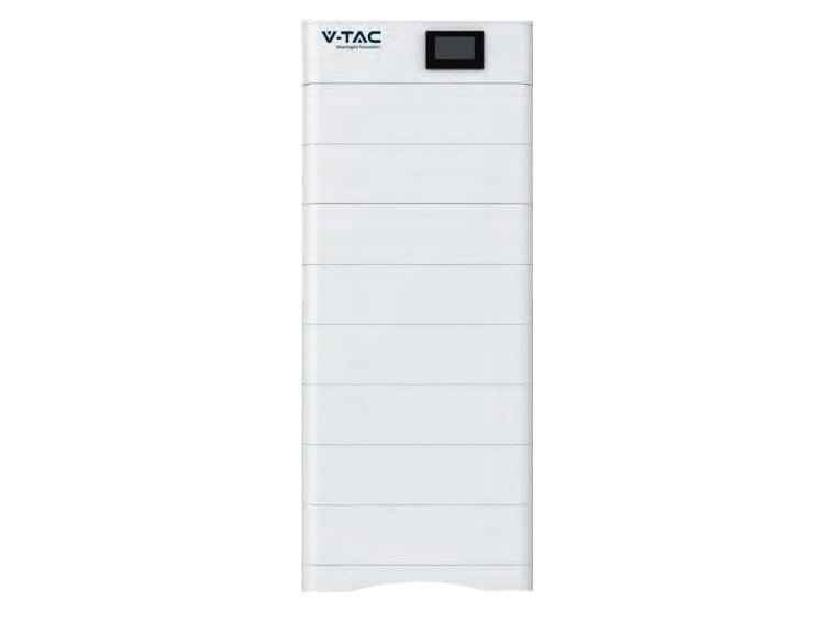 Sistem baterii stacabile LiFePO4 V-Tac OHS40K-100, 5.12kWh, 8 module si BMS, cabluri comunicare 2m 1 Sistem baterii stacabile LiFePO4 V-Tac OHS40K-100, 5.12kWh, 8 module si BMS, cabluri comunicare 2m