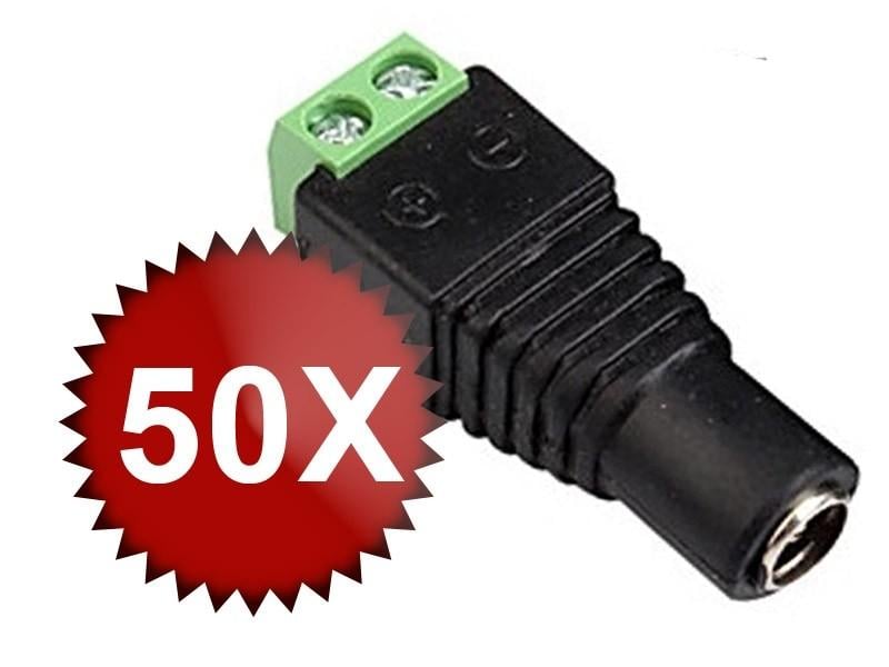 Pachet 50 x Mufa 12V alimentare Mama, conectare cu surub, DCFx50 1 Pachet 50 x Mufa 12V alimentare Mama, conectare cu surub, DCFx50