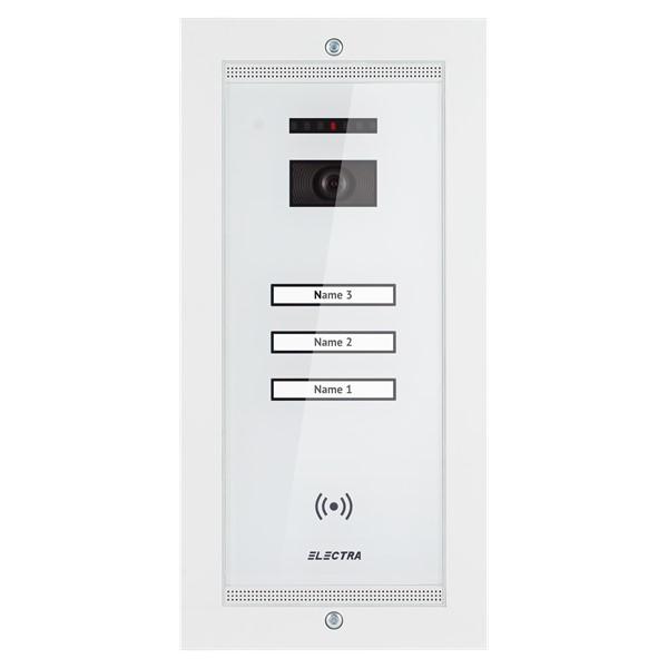 Panou video smart alb 4 fire incastrabil pentru 3 familii Electra VPM.3FR02.ELW04