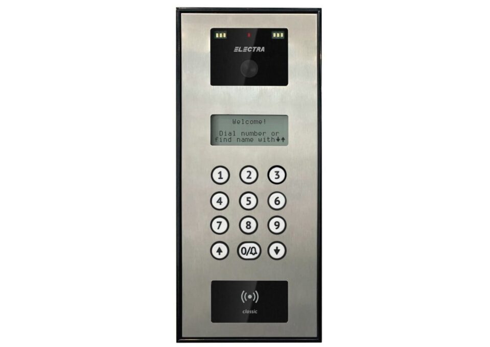 Post exterior video Electra P4S.VBS, carcasa din inox si aluminiu, tastatura iluminata, Classic Line, 800 TVL