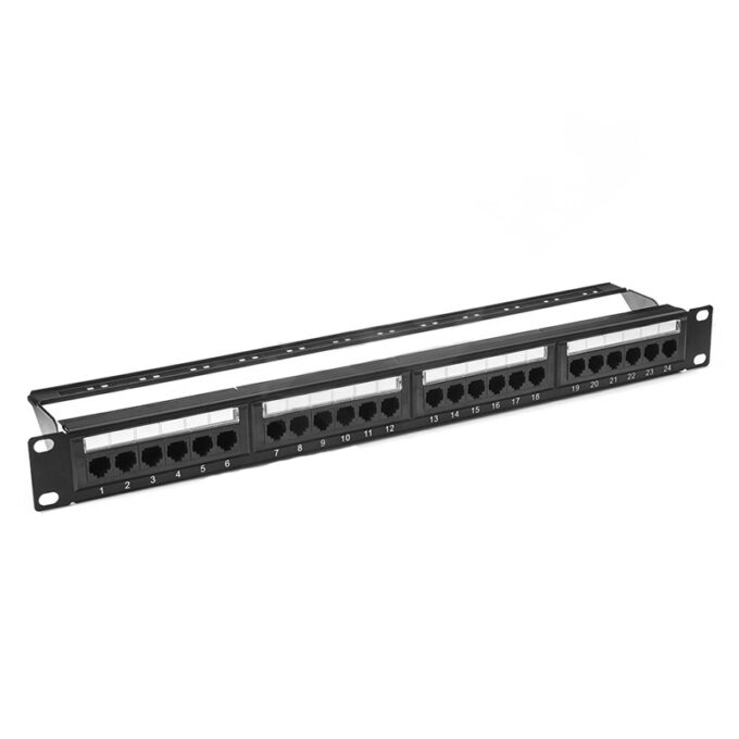 Patch panel 19 inch, 24 porturi Cat5E, 1U, organizator cabluri, Safer PATCHPANEL-C5E-24P 1 Patch panel 19 inch, 24 porturi Cat5E, 1U, organizator cabluri, Safer PATCHPANEL-C5E-24P