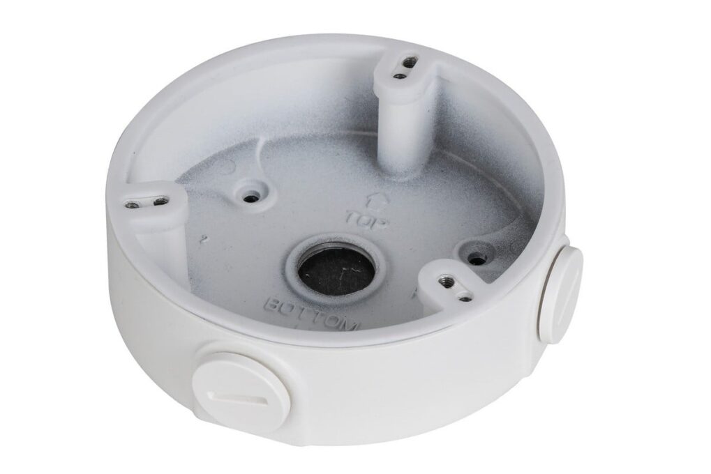 Doza rotunda de jonctiune pentru camere dome, aliaj aluminiu, diametru montaj 114.8 mm, grosime doza 32mm, Safer SAF-PFA136 1 Doza rotunda de jonctiune pentru camere dome, aliaj aluminiu, diametru montaj 114.8 mm, grosime doza 32mm, Safer SAF-PFA136