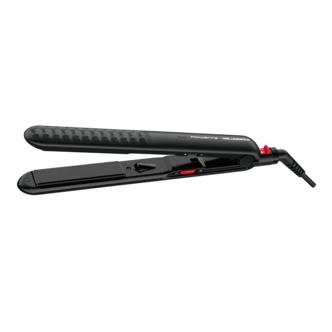Placă de păr Rowenta Karl Lagerfeld Optiliss SF321LF0  Keratin & Glow  plăci flotante  încălzire rapidă  230 grade  negru