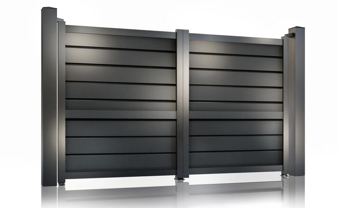 Poarta auto batanta Baldur Virtuoso, 3000x1800mm, aliaj aluminiu, gri antracit, cu accesorii, 50-826/7016