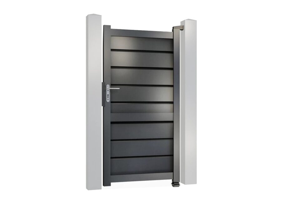 Poarta pietonala Virtuoso Baldur, 900x1800mm, gri antracit, lamela romb, rezistenta sporita, 50-825/7016