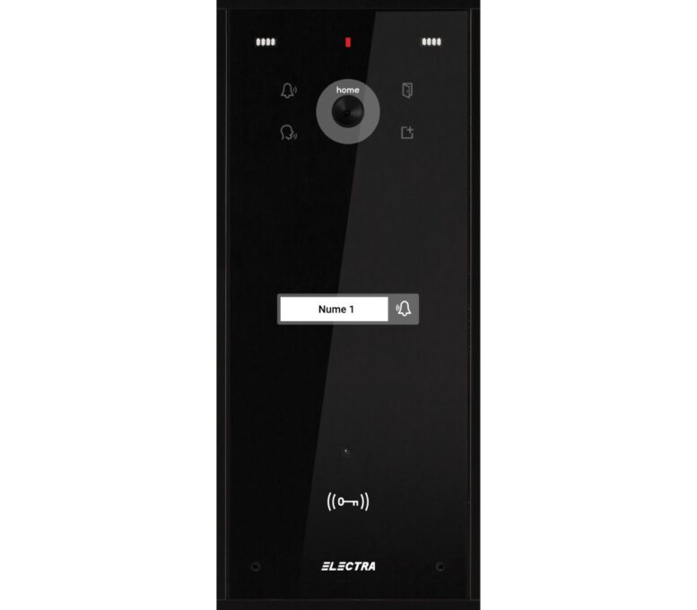 Post exterior videointerfon, 1 familie, negru, montaj aparent, Electra VPH.01S03.ELBTL