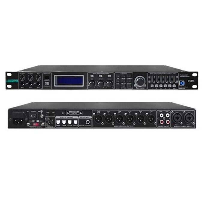 Procesor de sunet digital rackabil DSPPA D6575, 7 canale, procesor de 32bit, frecventa 96KHz 1 Procesor de sunet digital rackabil DSPPA D6575, 7 canale, procesor de 32bit, frecventa 96KHz