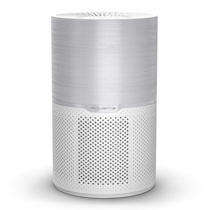Purificator Rowenta Pure Air Compact PU2220F0  sistem de filtrare 3-in-1 HEPA  3 trepte de viteza  mod auto  3 filtre  functie Allergen Boost  alb