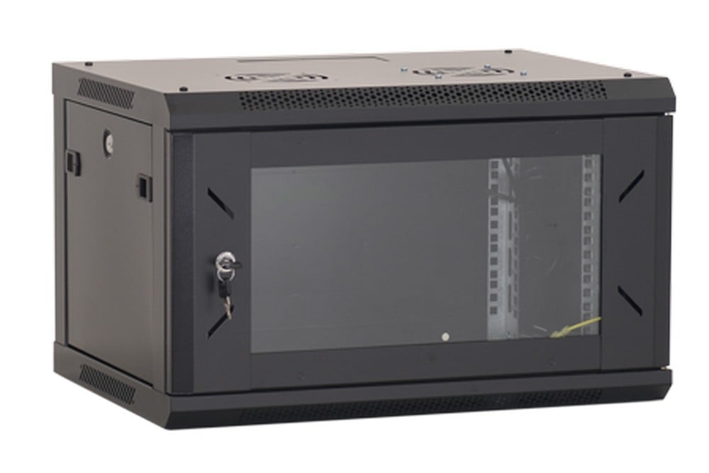 Rack 6U, 19 inch, 600x600, negru, motaj pe perete, metalic, usa din sticla securizata, Asytech, ASY-6U-6060W