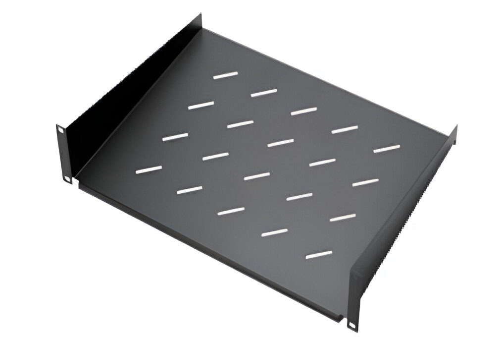 Raft fix pentru rack 1U SAF-FIX350-RK600, capacitate 20 kg, adancime 350 mm, otel laminat, standard 19 inch, negru 1 Raft fix pentru rack 1U SAF-FIX350-RK600, capacitate 20 kg, adancime 350 mm, otel laminat, standard 19 inch, negru