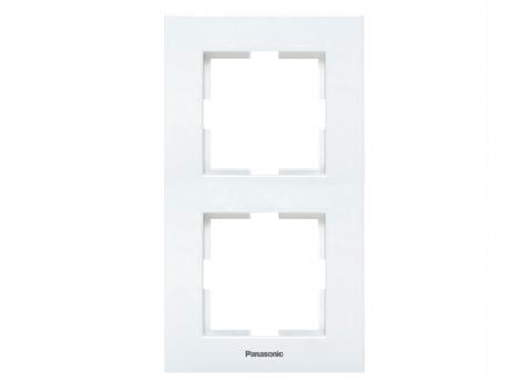 Rama verticala 2 posturi, aparataj de camera cu montaj ingropat, Karre Plus Panasonic P-KPR2V
