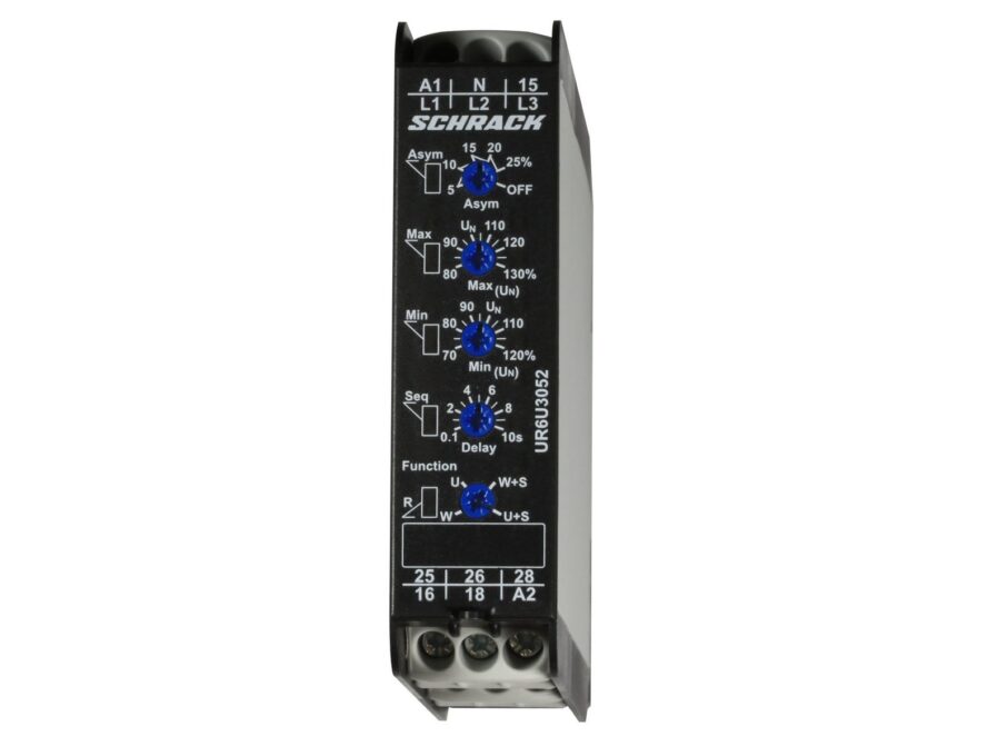 Releu supraveghere, tensiune trifazata, 24-240VAC/DC, 2CC, 5A, Schrack UR6U3052 1 Releu supraveghere, tensiune trifazata, 24-240VAC/DC, 2CC, 5A, Schrack UR6U3052