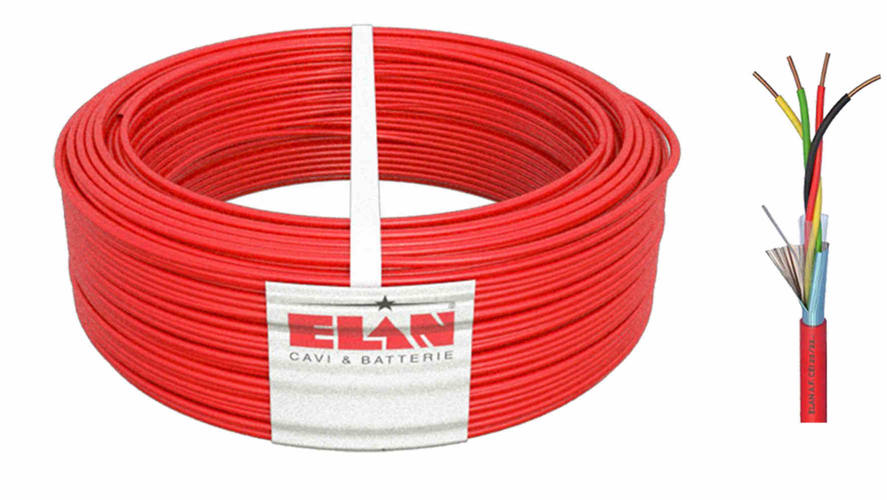 Cablu incendiu 4x8/10, diametru 5.3mm, cupru, ecranat, rosu, rola 100m, EL 4x8/10 Tw 034801R
