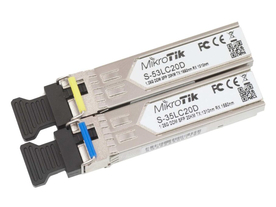 Modul SFP Single Mode Miktorik S-3553LC20D, 20km, 1W, 1.25Gb, conector LC UPC 1 Modul SFP Single Mode Miktorik S-3553LC20D, 20km, 1W, 1.25Gb, conector LC UPC