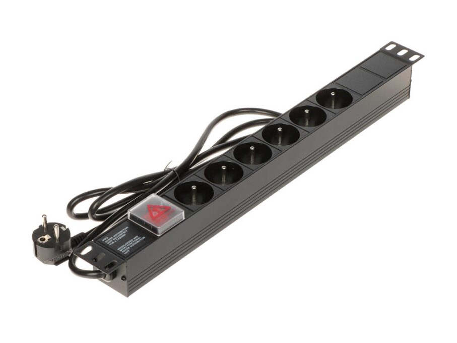 Prelungitor 6 prize, 3680W, lungime cablu 1.8m, indicator luminos, compatibil cu rackuri 19 inch, SAF-PDU6-UK 1 Prelungitor 6 prize, 3680W, lungime cablu 1.8m, indicator luminos, compatibil cu rackuri 19 inch, SAF-PDU6-UK