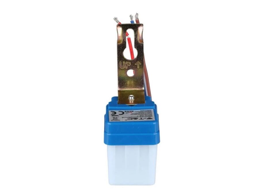 Senzor crepuscular pentru control lumina exterior/interior V-TAC, fotocelula, detectie 360 grade, IP44, SKU-5081 1 Senzor crepuscular pentru control lumina exterior/interior V-TAC, fotocelula, detectie 360 grade, IP44, SKU-5081