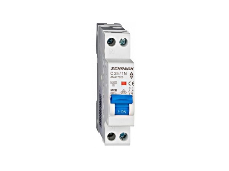 Siguranta automata 1P+N C25A 4,5kA SCHRACK AM417525 1 Siguranta automata 1P+N C25A 4,5kA SCHRACK AM417525