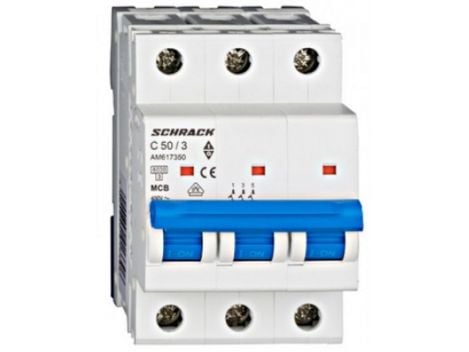 Siguranta automata tripolara C50A 6kA Schrack AM617350 1 Siguranta automata tripolara C50A 6kA Schrack AM617350
